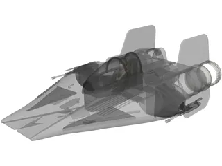 Star Wars A-Wing 3D Model preview