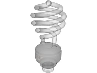 Energy Saving Lamp 3D Model preview