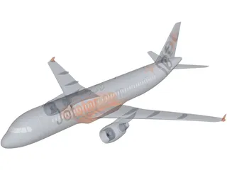 Airbus A320 3D Model preview