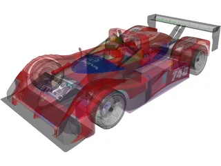 Ferrari 748 Le Mans 3D Model preview