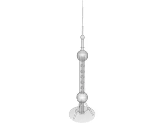 Oriental Pearl Tower Shanghai 3D Model preview