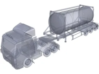 Iveco Tanker Truck 3D Model preview