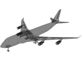 Boeing 747 3D Model preview