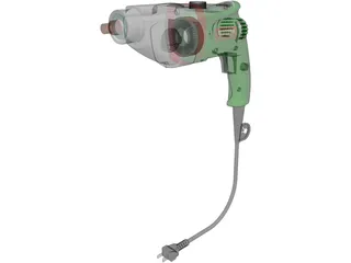 Power Drill Metabo SBE 1010 Plus 3D Model preview