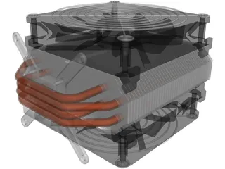 CPU Heatsink 3D Model preview