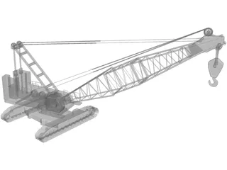Crawler Crane 3D Model preview
