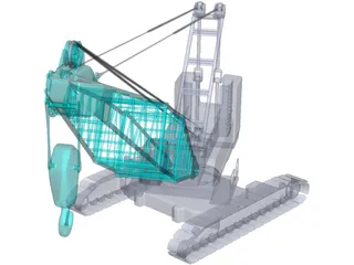Crawler Crane 3D Model preview