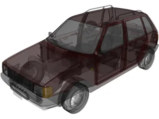 Fiat Uno 3D Model preview