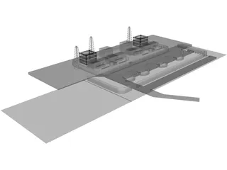 Fukushima Atomic Reactor 3D Model preview