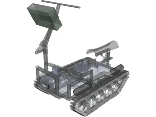 Personal Tracked Vehicle 3D Model preview