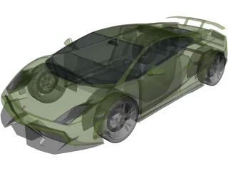Lamborghini Gallardo LP570-4 Superleggera (2011) 3D Model preview