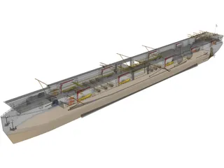 USS Langley (CV-1) 3D Model preview