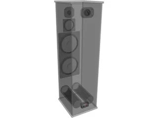 Hi-Fi Speaker 3D Model preview