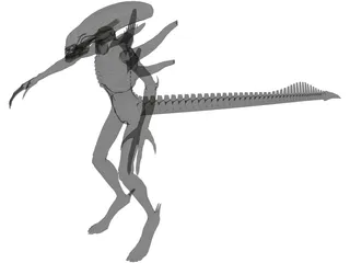 Alien Warrior 3D Model preview