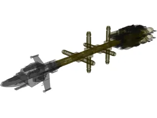 Promethian Space Craft 3D Model preview