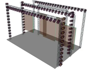 DJ Stage 3D Model preview