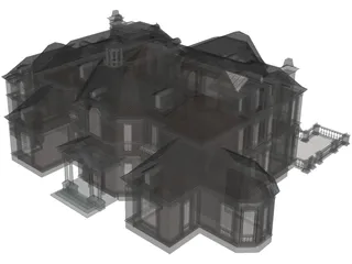 Neo-Classical Mansion 3D Model preview