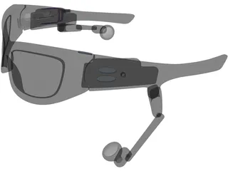 Oakley 3D Cyber Glasses 3D Model preview