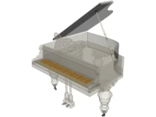 Grand Piano 3D Model preview