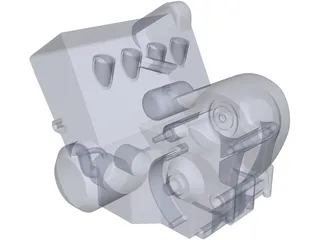 Honda Hornet 600 Engine 3D Model preview