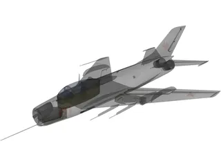 MiG-19 3D Model preview