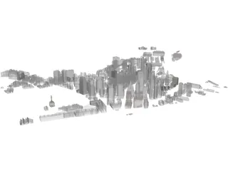 Boston Downtown 3D Model preview
