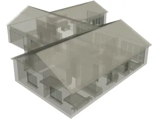 Modern Bungalow 3D Model preview