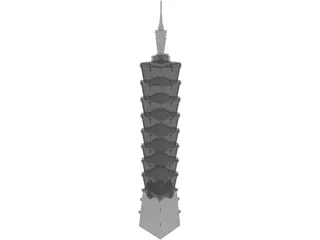 Taipei Tower 3D Model preview