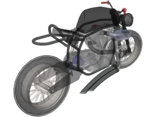 Custom Motorcycle 3D Model preview