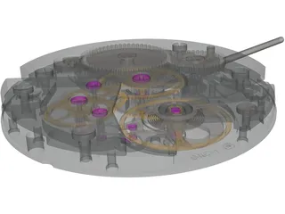Watch Working Moving Model 3D Model preview