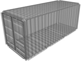 Shipping Container ISO 20ft 3D Model preview
