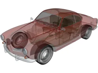 Volkswagen Karmann Ghia (1974) 3D Model preview