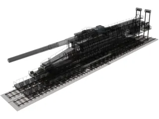 Dora Rail Gun 810mm 3D Model preview