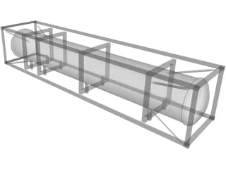 LNG/Cryo Container ISO 40ft 3D Model preview