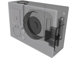 GoPro Hero 3 3D Model preview