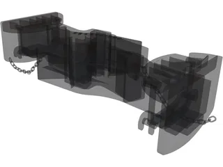 SA-3 Train Coupling 3D Model preview