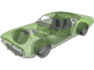 Plymouth Barracuda Lowered 3D Model preview