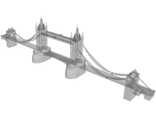 Tower Bridge London 3D Model preview