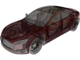 Tesla Model S 85 3D Model preview
