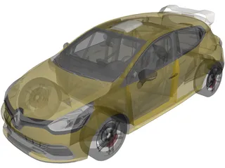Renault Clio RS Cup (2014) 3D Model preview
