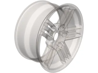 VW Scirocco Wheel Talladega 17 inch 3D Model preview