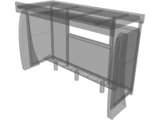 Bus Stop 3D Model preview