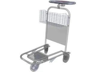 Airport Trolley 3D Model preview