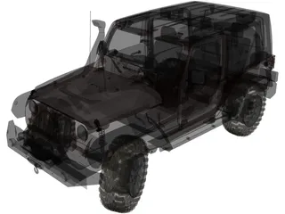 Jeep Wrangler Rubicon Series III (2012) 3D Model preview