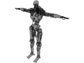 T-600 Terminator Robot 3D Model preview