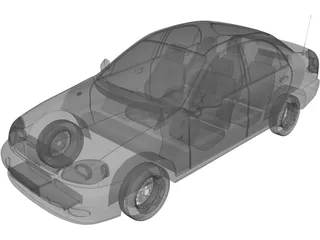 Daewoo Lanos (2012) 3D Model preview
