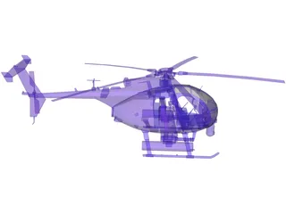 AH-60 Little Bird 3D Model preview