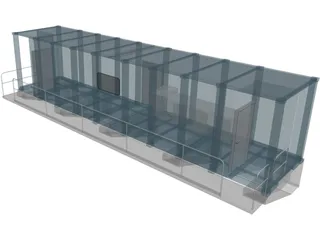 Oil Rig Dog House 3D Model preview