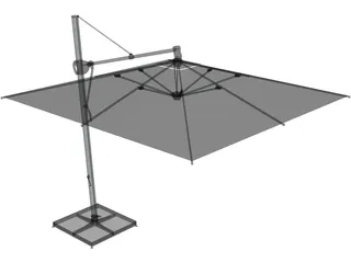 Outdoor Umbrella 3D Model preview